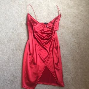 Slick red dress